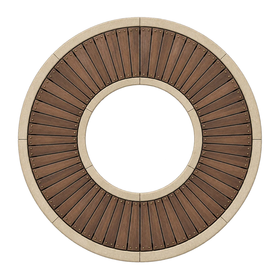 Round tree seat from the ILU catalogue